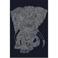 АХ2-043 Слон (на черном). Схема для вышивки бисером. А-Строчка
