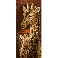 АХ2-064 Мамина любовь Жирафы. (серия Элит). Схема для вышивки бисером. А-Строчка