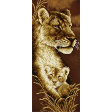 АХ2-065 Мамина любовь Лев. (серия Элит). Схема для вышивки бисером. А-Строчка