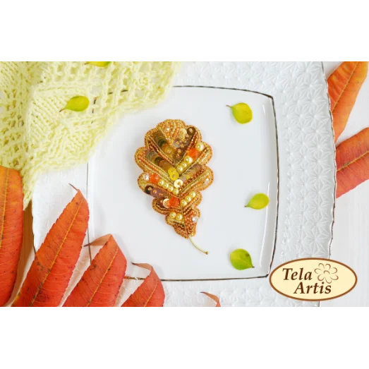 Б-104 Дубовый лист. Набор для вышивки украшения Тела Артис