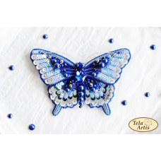 Б-209 Синяя бабочка.  Набор для вышивки украшения Тела Артис