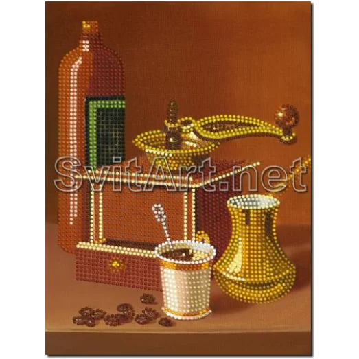 SI-207(А4) Ароматный кофе. Схема для вышивки бисером СвитАрт