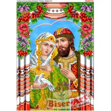 ВА-630в Петр и Феврония с рушныком. Схема для вышивки бисером БисерАрт