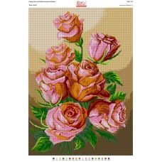 БА2-151 Букет роз. Схема для вышивки бисером ТМ Вишиванка 