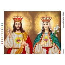 БА3-249 Исус Христос и Дева Мария. Схема для вышивки бисером ТМ Вышиванка