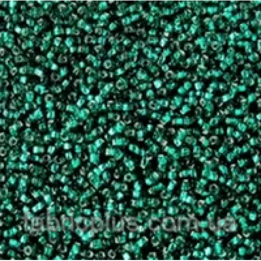57710м Бисер Preciosa стеклянный тёмно-бирюзовый матовый с серебрянным прокрасом