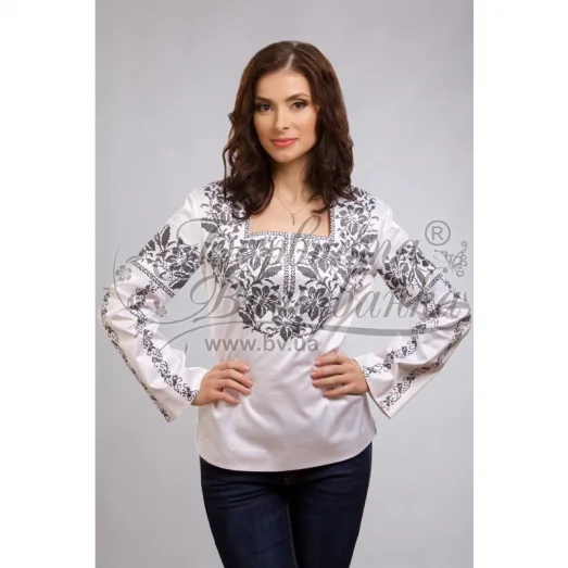 БЖ-072 Заготовка женской сорочки. Барвиста Вишиванка, атлас