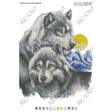 А3Н_164 БК-3218 Волки. Схема для вышивки бисером ТМ Virena