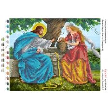А4Р_035 БКР-4346 Иисус с Самарянкой. Схема для вышивки бисером. ТМ Virena