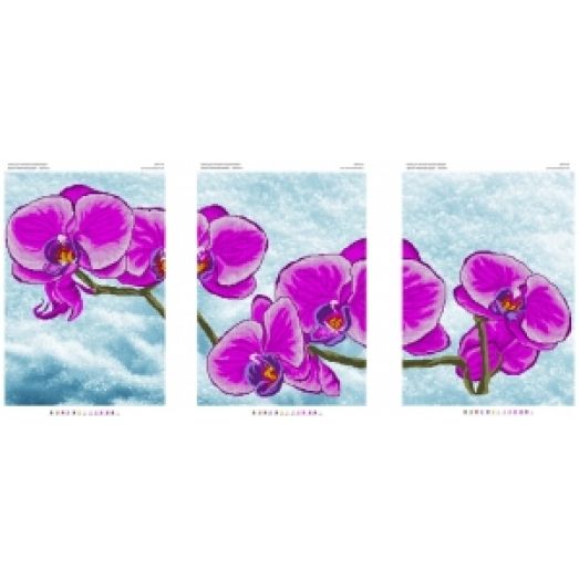 БН-004 Фиолетовые орхидеи. Схема для вышивки бисером ТМ Вышиванка