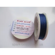 БН-2784 Нить для бисера, Титан, цвет синий сапфир