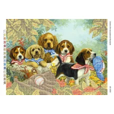 БС-3192 Щенки. Схема для вышивки бисером. Сяйво БСР