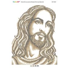 БСР-3361 Лик Иисуса Христа (золото). Схема для вышивки бисером ТМ Сяйво
