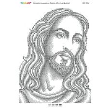 БСР-3362 Лик Иисуса Христа (серебро). Схема для вышивки бисером ТМ Сяйво