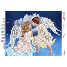 БСР-4468 Поцелуй ангелочков. Схема для вышивки бисером ТМ Сяйво