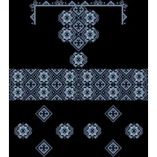 БЖд-034 (черная, лен). Заготовка женской сорочки. Барвиста Вишиванка