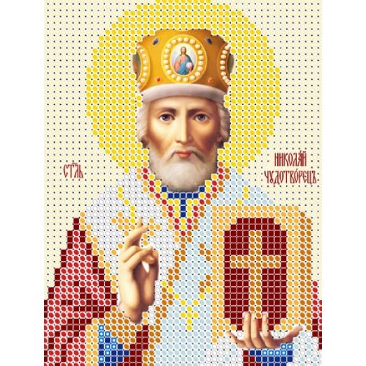 С-726 Святитель Ни­ко­лай, архиепископ Мир Ликийских, чудотворец. Схема для вышивки бисером. Ветроградь