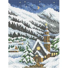 ФПК-5017 Часовня в горах. Схема для вышивки бисером Феникс