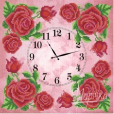 ЧКБ-3003 Часы. Королевская роза. Схема для вышивки бисером ТМ Маричка