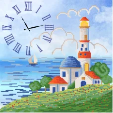 ЧКБ-3010 Часы. Синее море. Схема для вышивки бисером ТМ Маричка