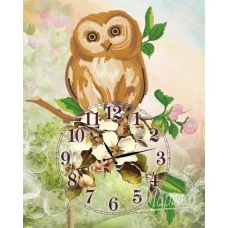 ЧКБ-3012 Часы Совушка. Схема для вышивки бисером ТМ Маричка
