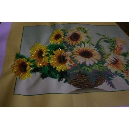 Б-006 Солнечные цветы. Набор для вышивки бисером Магия канвы