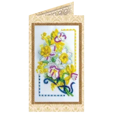 АО-128 Подарок весны. Набор-открытка для вышивки бисером Абрис Арт