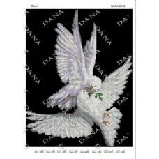 ДАНА-3248 Голуби. Схема для вышивки бисером