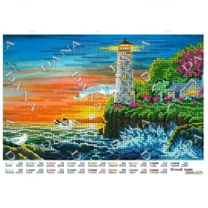 ДАНА-2275 Ночной маяк. Схема для вышивки бисером