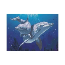 А3-К-880 Дельфины. Схема для вышивки бисером ТМ Acorns