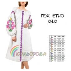 ПЖ-ЕТНО-010 КОЛЁРОВА. Заготовка платье для вышивки