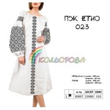 ПЖ-ЕТНО-023 КОЛЁРОВА. Заготовка платье для вышивки