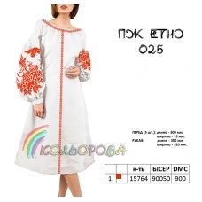 ПЖ-ЕТНО-025 КОЛЁРОВА. Заготовка платье для вышивки