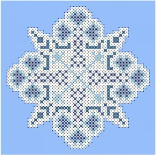 ФЧК-6098 Ёлочная игрушка снежинка 2. Схема для вышивки бисером Феникс