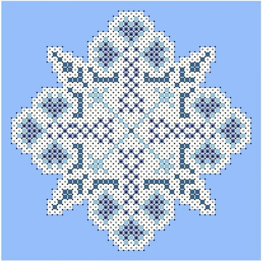 ФЧК-6098 Ёлочная игрушка снежинка 2. Схема для вышивки бисером Феникс