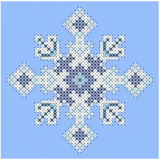 ФЧК-6099 Ёлочная игрушка снежинка 3. Схема для вышивки бисером Феникс 