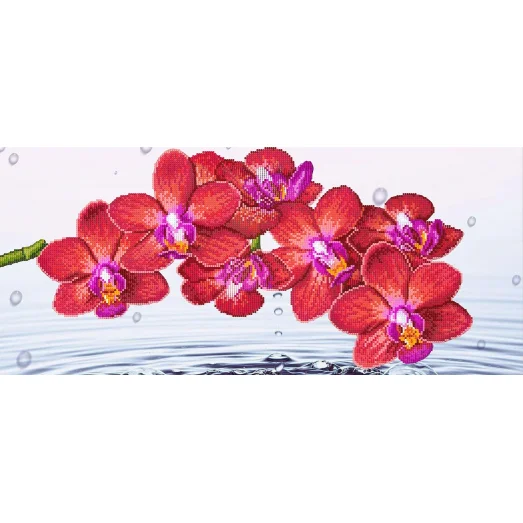 F-279a (24*55) Орхидея. Схема для вышивки бисером СвитАрт