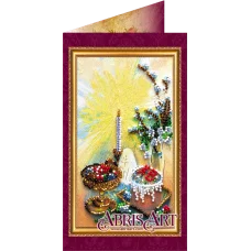 АО-004 Пасхальный сюжет-4. Набор-открытка для вышивки бисером Абрис Арт