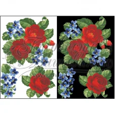 ФЛ-069 Водорастворимый флизелин. Барвиста Вишиванка