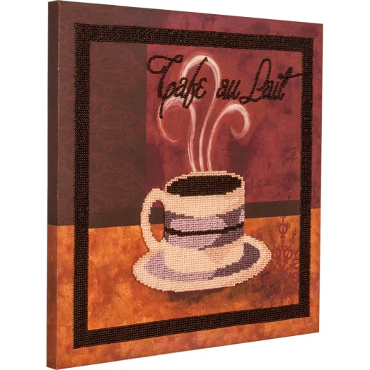 FLF-064 Café au lait. Набор на холсте для вышивки бисером Волшебная Страна