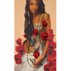 FLF-107 Смуглянка. Набор на холсте для вышивки бисером Волшебная Страна