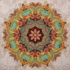 FLF-119 Мандала. Набор на холсте для вышивки бисером Волшебная Страна