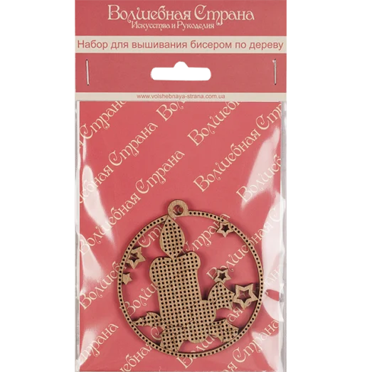 FLK-005 Набор для вышивания бисером по дереву Волшебная страна
