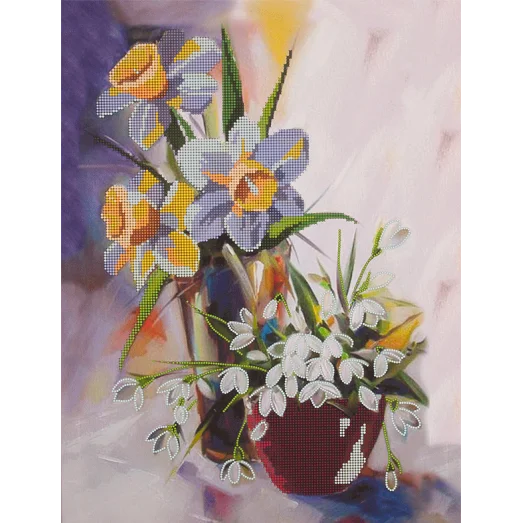 FLS-080 Нарциссы. Схема для вышивки бисером. Волшебная Страна