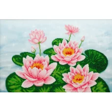 ТН-0985 Водная лилия Триптих ч2. Набор для вышивки бисером ТМ ВДВ