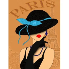 FV-177a(А4) Девушка в Париже. Схема для вышивки бисером. Свит Арт