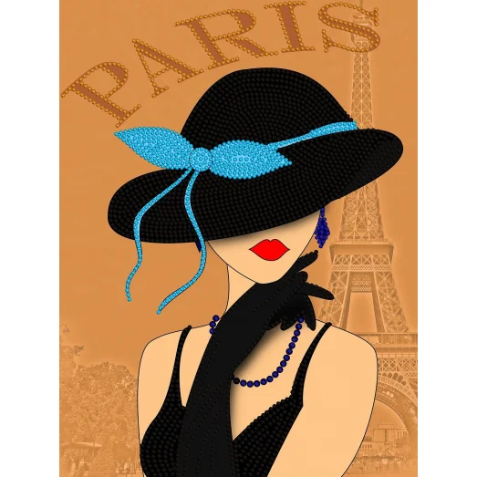 FV-177a(А4) Девушка в Париже. Схема для вышивки бисером. Свит Арт