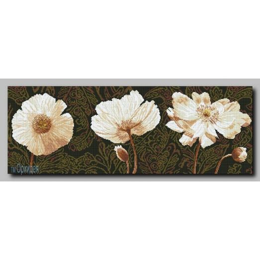 Набор для вышивки бисером Цветы в саду, P-233, 34х45.5см, ТМ Картины бисером