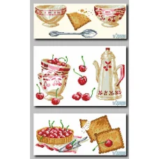 ОСЧ-32 Триптих кухонный натюрморт . Схема для вышивки бисером. Орхидея