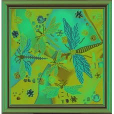 НК2147 Летний этюд. Стрекозы. Набор для вышивки бисером. Нова слобода